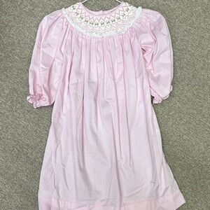 Pink Smocked Kids Dress